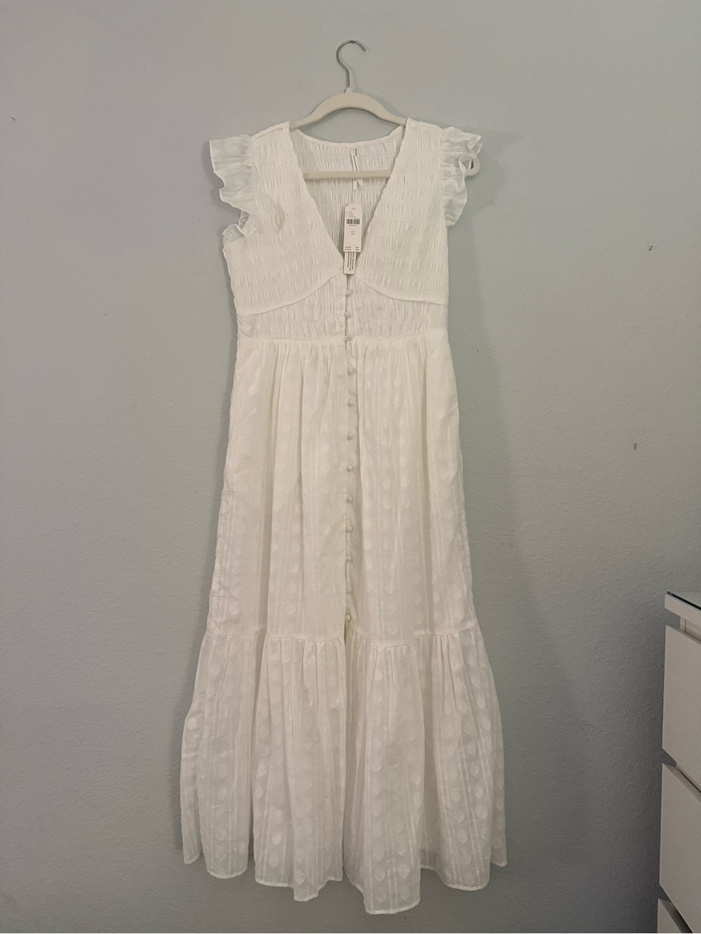Anthropologie White Eyelet Maxi Dress - Picture 1 of 3